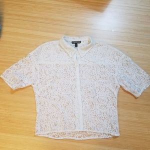 Express White Lace Top
